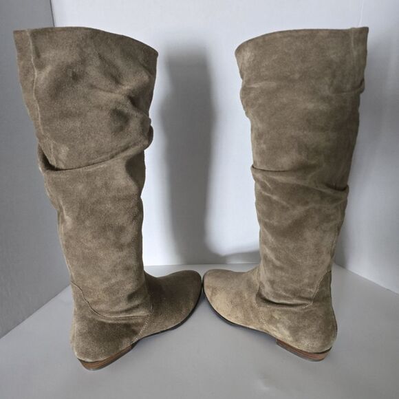 Array Womens Norwalk Taupe Suede Slouchy Mid-Calf Boots Size 6.5W - Picture 4 of 8